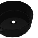 vidaXL Servant keramisk rund svart 40x15 cm