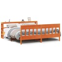  Sengeramme uten madrass voksbrun 200x200 cm heltre furu 3306254