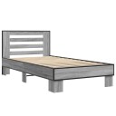  Sengeramme grå sonoma 100x200 cm konstruert tre og metall 8721102446283