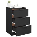vidaXL Nattbord svart 40x36x65 cm