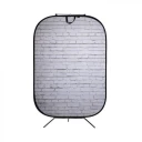 Manfrotto  Painted White/Industrial Grey Vendbar bakgrunn  1,5x2,1