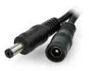 Strømkabel for DC plugg Ø2,1/5,5 mm med bryter 30 cm