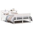  Sengeramme uten madrass hvit 135x190 cm heltre furu 3306610