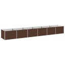 vidaXL Hevet Hagebed Svart 480 x 80 x 55 cm kaldvalset stål