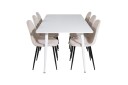 Venture Home Polar Spisegruppe 180 cm Rektangulær med 6 Polar Stoler Beige