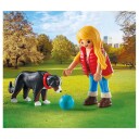 PLAYMOBIL My Life Kvinne med fjellhund 71738