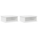  Nattbord 2 pcs Hvit 40 x 31 x 15 cm Konstruert tre