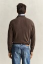 Gant Herringbone Texture Half Zip   Brown   XXL