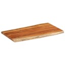  Bordplate 110x60x2,5 cm rektangulær heltre akasie naturlig kant