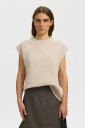 Selected Slwlulu Sl Knit Vest Noos   Cream   L