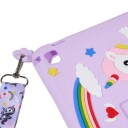 iPad 9.7 2017/2018 Cute Unicorn-etui med Støtte og Stropp Lilla