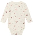 Minymo Body I/e   Viskose   Peach Pisk m. Blomster   Minymo   74   Langermet Body   Beige