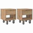  Nattbord 2 pcs Artisan Eik 40,5 x 40 x 48 cm Konstruert tre