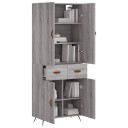 vidaXL Highboard grå sonoma 69,5x34x180 cm konstruert tre 8720845475499