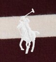 Ralph Lauren Kids Striped Cotton Jersey Rugby Shirt   Burgundy   M