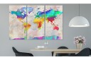 Bilde World Map Rainbow Gradient 90x60 Artgeist sp. z o. o.