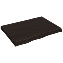 Benkeplate til bad mørkebrun 80x60x 2-6  cm behandlet heltre