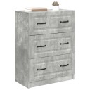 vidaXL Skuffeskap Betonggrå 66 x 34,5 x 87 cm Konstruert tre