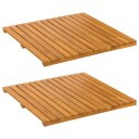 vidaXL Badematte Ensfarget Brun 50 x 50 cm Solid akasietre