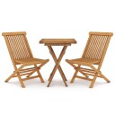  Hagespisestuesett 3 deler heltre teak