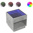 Salongbord med Infinity LED betonggrå 50x50x50 cm 847654