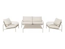 Venture Design Dottoria soffgrupp Mørk grå med grå pute 2,5 seters sofa 2 lenestoler og bord Beige