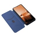 Asus Zenfone 11 Ultra Flip-deksel Karbonfiber Blå