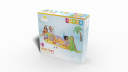 Oppblåsbart barnebasseng vannlekeplass 201x157x69 cm sklie fontene dinosaur INTEX 56139