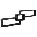  Veggskap 158x18x53 cm svart konstruert tre