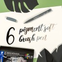 Staedtler Pigment soft brush 372 "Grey colours" 6pcs. Cardboard box