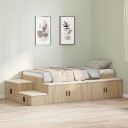 Lagringsbedramme Sonoma Eik 100x200 cm