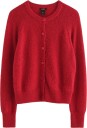 Lindex Fine Knit Cardigan In Wool Blend   RED   XS