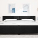  LED Hodegjerde Med Knapper Svart 100 cm Stof