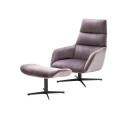 Nautilus lenestol & ottoman roche taupe OUTLET