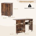 Sammenleggbart sybord – rullende hobbystasjon med oppbevaring