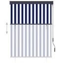 vidaXL Utendørs rullegardin 120x250 cm blå og hvit