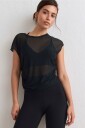 Aim'n Luminous Mesh Topp Kortermet Svart til Dame