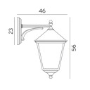 Norlys London 493 Veggarmatur E27, IP54 Svart