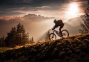 Golden hour biking Poster Plakat / 50x70cm