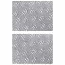  Sjekkplater 2 pcs sølv 40 x 30 cm Aluminium