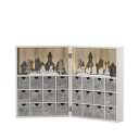 TrendCollection Dekorativ Julekalender Siluett Med 8 Ledlys Og 24 Skuffer
