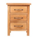  Nattbord med 3 skuffer 40x30x54 cm heltre eik