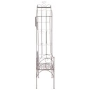 vidaXL Hagebenk 122 cm jern antikk brun