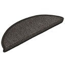 vidaXL Selvklebende trappematter sisal 15 stk 56x20 cm antrasitt