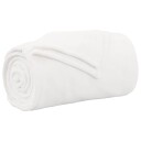 vidaXL Kastteppe Hvit 130 x 150 cm Fleece