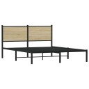  Sengeramme i metall uten madrass sonoma eik 150x200 cm 8721102953057