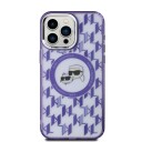 Karl Lagerfeld IML Monogram MagSafe Mobildeksel til iPhone 15 Pro - Lilla