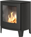 Rais Q-tee 2 c svart gasspeis med lave bein og ståldør
