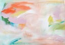 Dynamic Brushstrokes of Orange Green and Purple Plakat Plakat / 50x70cm