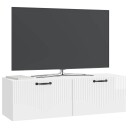  Vegghengt TV skap Høgglans hvit 98 x 31 x 30 cm Konstruert tre